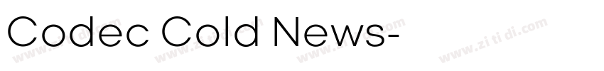 Codec Cold News字体转换